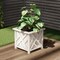 Nature Spring Square Planter Box, Lattice Container with Bottom Insert for Flowers and Plants, White 590677EPU - alternate 1